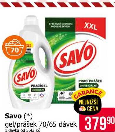 Savo gel/prášek 70/65 dávek 