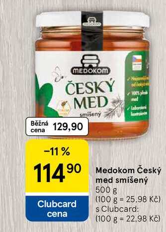 Medokom Český med smíšený, 500 g 