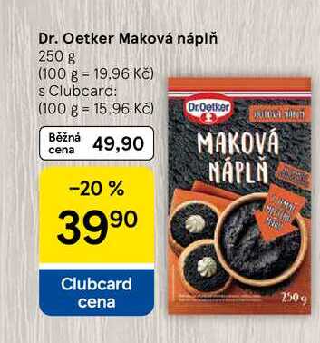 Dr. Oetker Maková náplň, 250 g