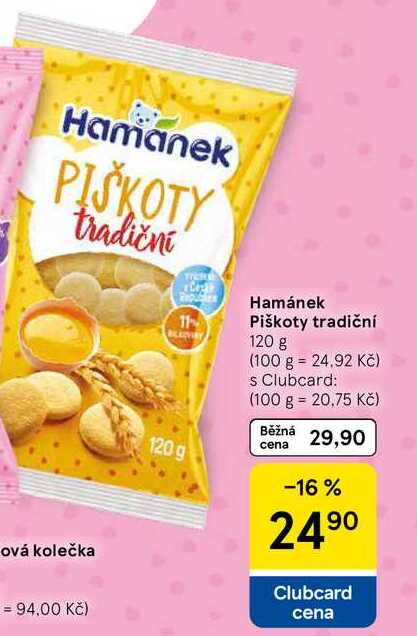 Hamánek Piškoty tradiční, 120 g