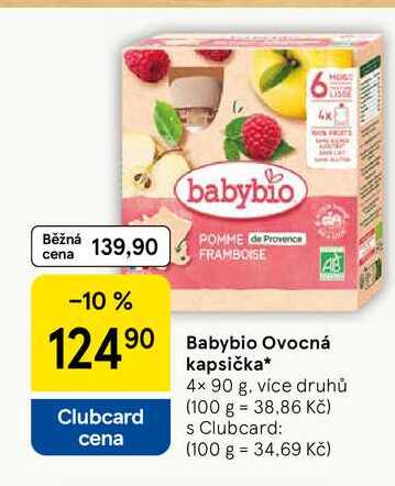 Babybio Ovocná kapsička, 4x 90 g