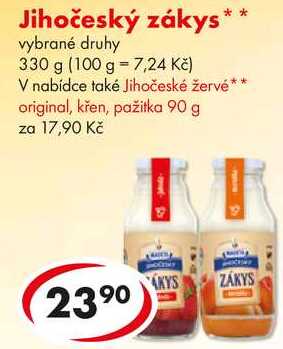 Jihočeský zákys, 330 g 