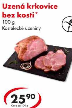 Uzená krkovice bez kosti, 100 g 