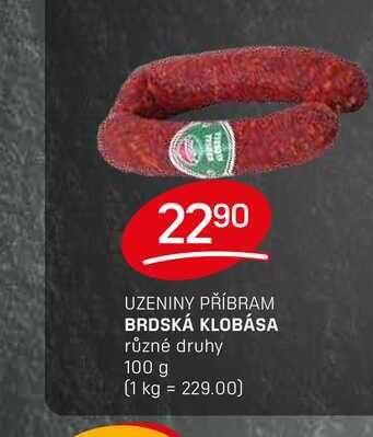 BRDSKÁ KLOBÁSA různé druhy 100g