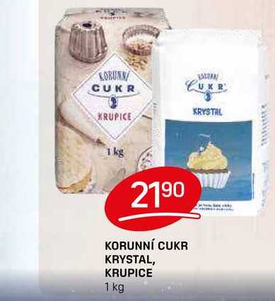 KORUNNÍ CUKR KRYSTAL, KRUPICE 1 kg 