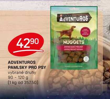 ADVENTUROS PAMLSKY PRO PSY vybrané druhy 90-120 g 
