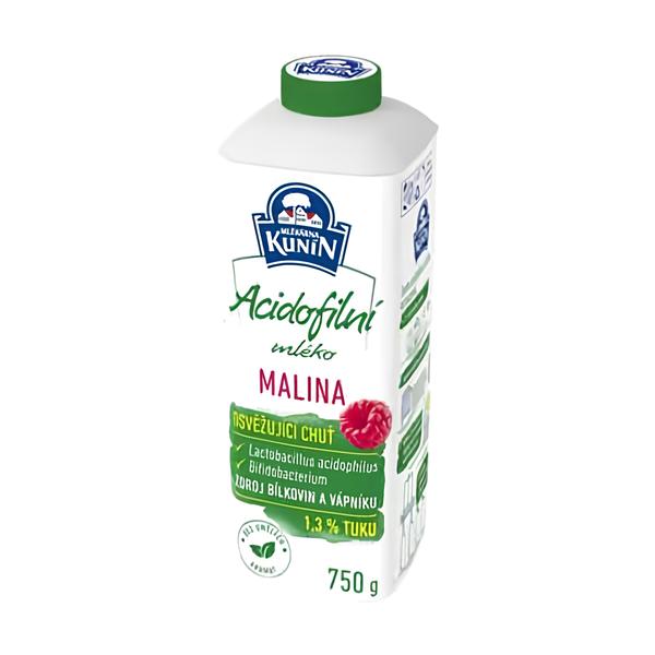 Mlékárna Kunín Acidofilní mléko Malina