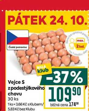 Vejce S z podestýlkového chovu 30 ks 