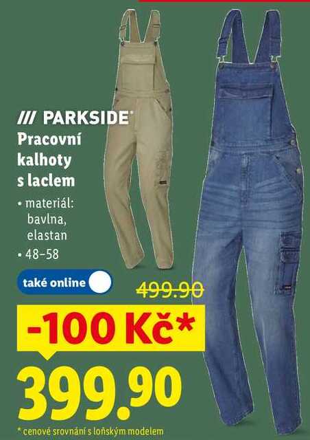 Pracovní kalhoty s laclem