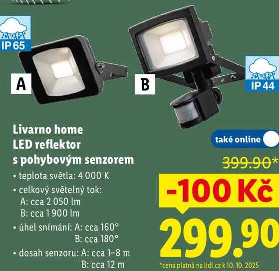 Livarno home LED reflektor s pohybovým senzorem 
