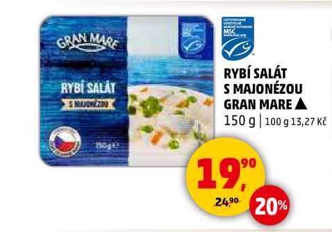 RYBÍ SALÁT S MAJONÉZOU GRAN MARE, 150 g