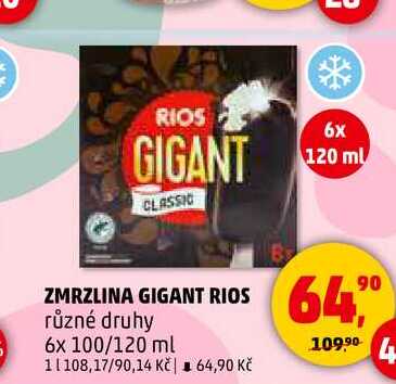 ZMRZLINA GIGANT RIOS, 6x 100/120 ml 