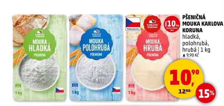 PŠENIČNÁ MOUKA KARLOVA KORUNA, 1 kg