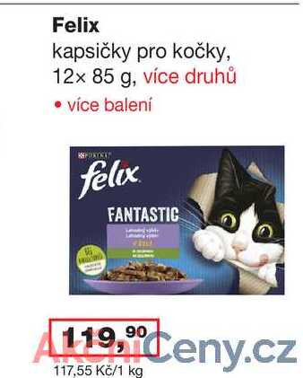 Felix kapsičky pro kočky, 12x 85 g