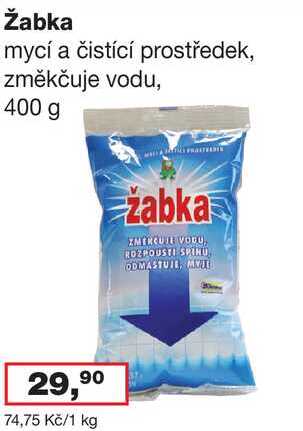 Žabka mycí a čistící prostředek, změkčuje vodu, 400 g