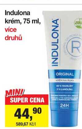 Indulona krém 75ml, vybrané druhy