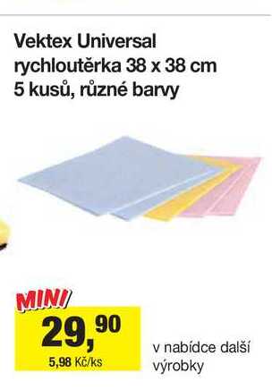 Vektex Universal rychloutěrka 38 x 38 cm 5 kusů