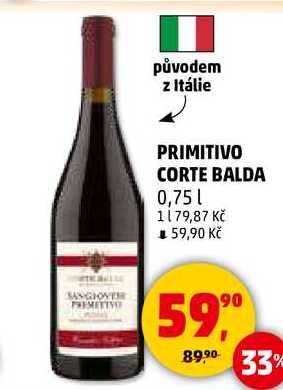 PRIMITIVO CORTE BALDA, 0,75 l