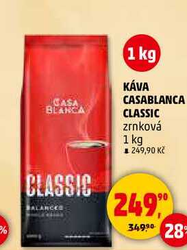 KÁVA CASABLANCA CLASSIC zrnková, 1 kg 
