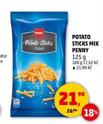 POTATO STICKS MIX PENNY, 125 g 