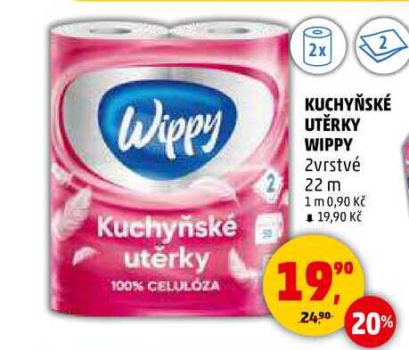 KUCHYŇSKÉ UTĚRKY WIPPY 2vrstvé, 22 m 