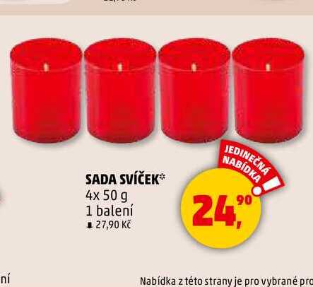 SADA SVÍČEK, 4x 50 g
