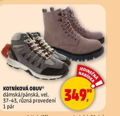 KOTNÍKOVÁ OBUV, 1 pár