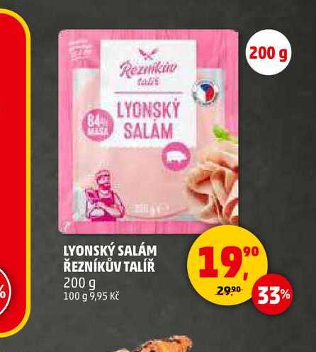 LYONSKÝ SALÁM ŘEZNÍKŮV TALÍŘ, 200 g 