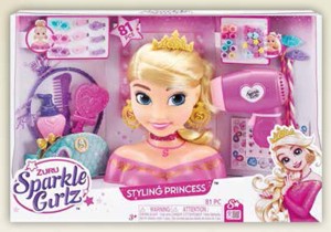 Sparkle Girlz Princess Deluxe česací hlava