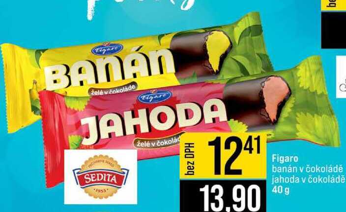 Figaro banán v čokoládě jahoda v čokoládě 40 g