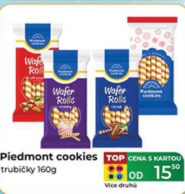 Piedmont cookies trubičky 160g