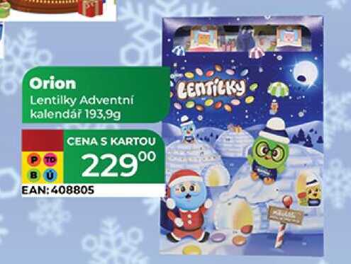 Orion Lentilky Adventní kalendář 193,9g
