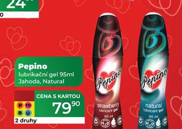 Pepino lubrikační gel 95ml Jahoda 