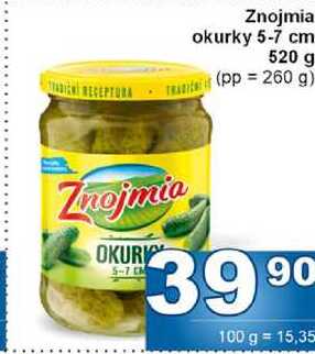 Znojmia okurky 5-7 cm 520 g