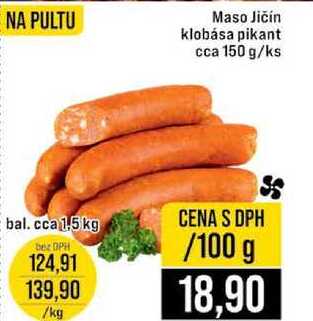 Maso Jičín klobása pikant 100 g