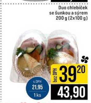 Duo chlebíček se šunkou a sýrem 200 g