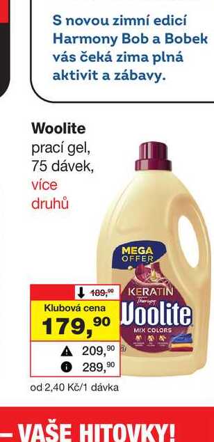 Woolite prací gel, 75 dávek