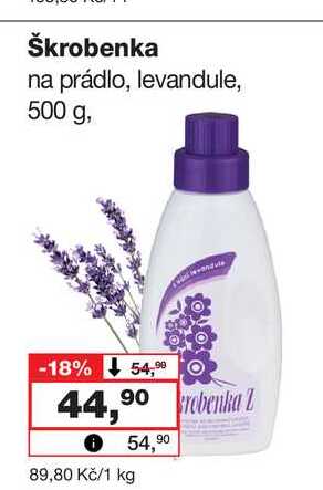 Škrobenka na prádlo, levandule, 500 g