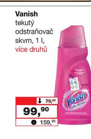 Vanish tekutý odstraňovač skvrn, 1l