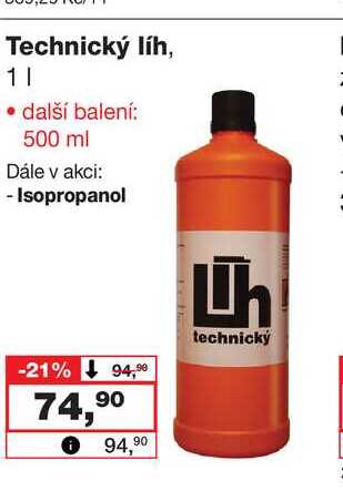 Technický líh, 1l