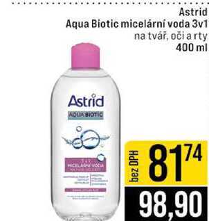 Astrid Aqua Biotic micelární voda 3v1 400 ml