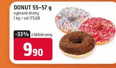 DONUT 55-57 g vybrané druhy