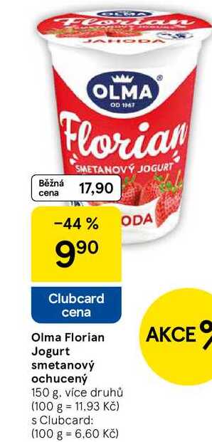Olma Florian Jogurt smetanový ochucený, 150 g