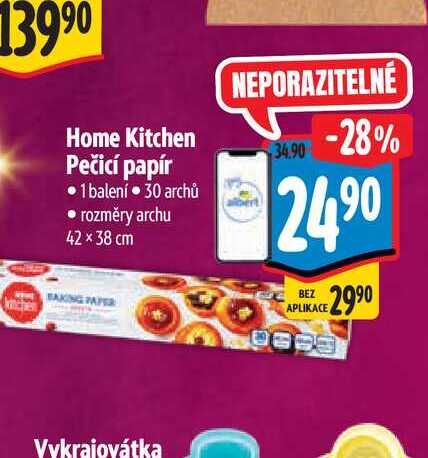 Home Kitchen Pečicí papír 1 balení 30 archů