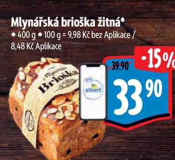 Mlynářská brioška žitná 400 g 