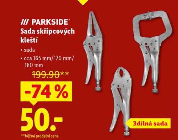 Sada skřipcových kleští