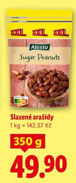 Slazené arašídy, 350 g