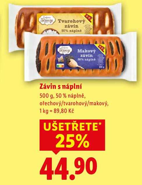 Závin s náplní, 500 g
