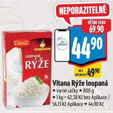 Vitana Rýže loupaná varné sáčky 800 g