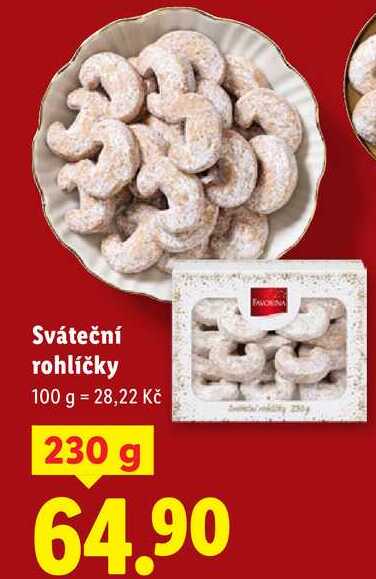 Sváteční rohlíčky, 230 g